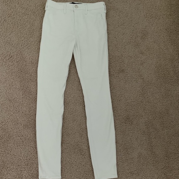 high waisted white jeggings